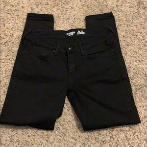 Low rise black jeggings